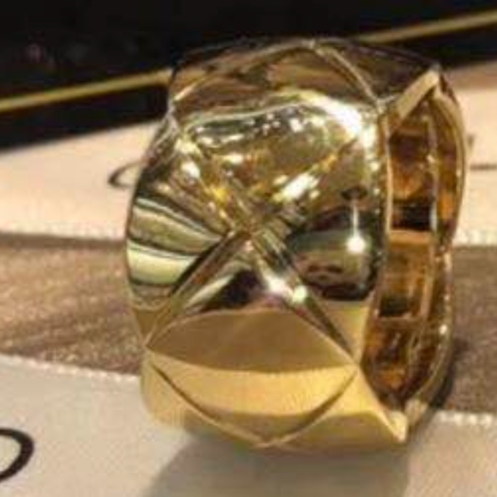 Crush Gold Chunky Ring - Picture 9 of 13